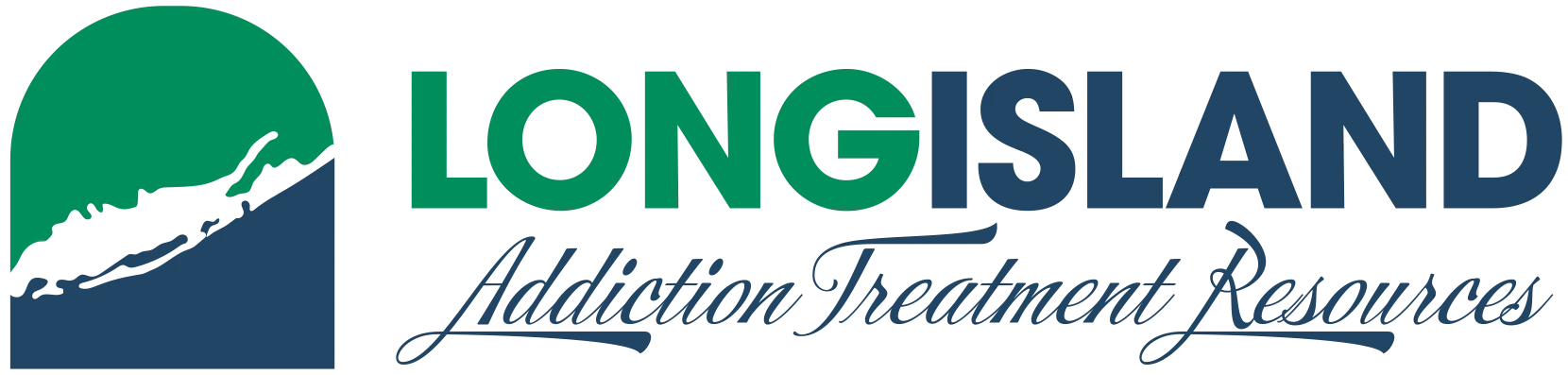 Long Island Addiction Resources logo, featuring green and blue color scheme, emphasizing women-focused addiction treatment and support services.